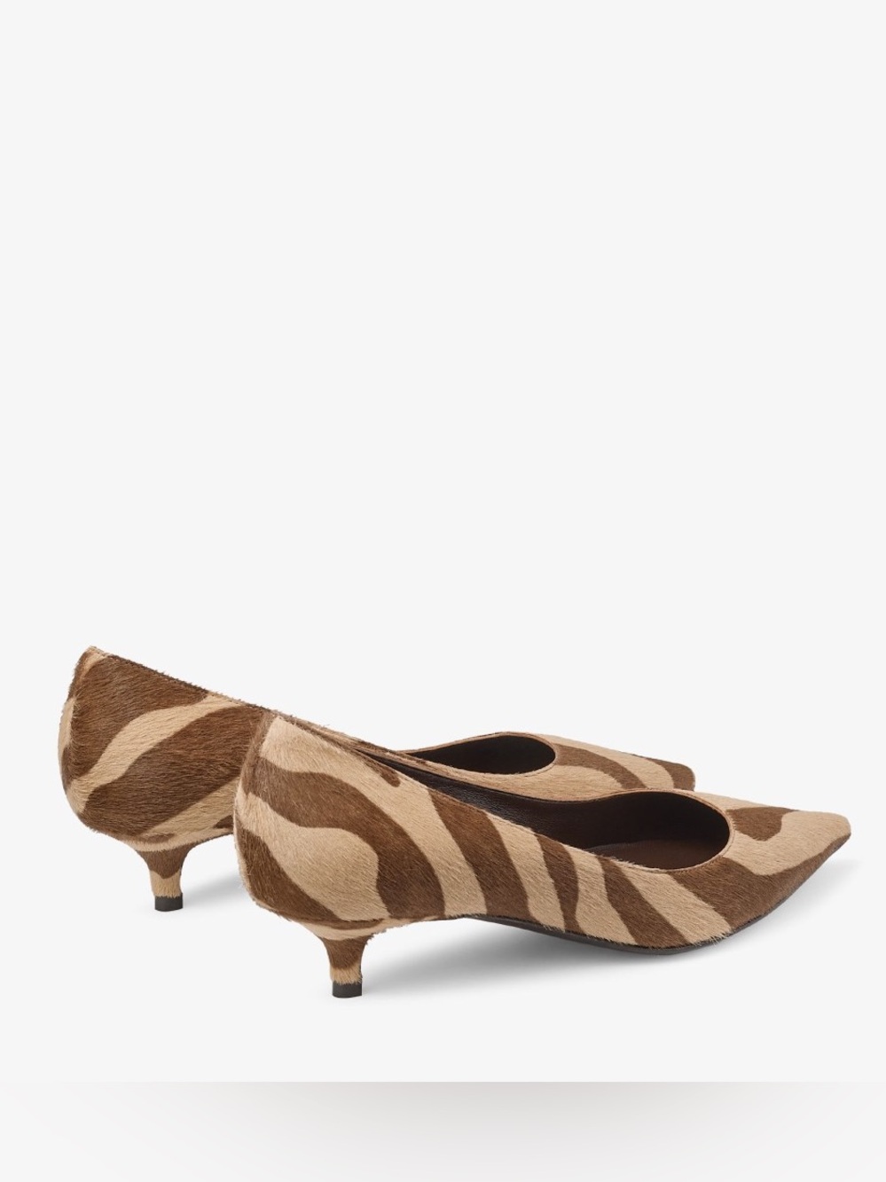 New Jimmy Choo Amelia 35 Chocolate Zebra Printed Pony Pumps $1,095 39.5 - Picture 4 of 14